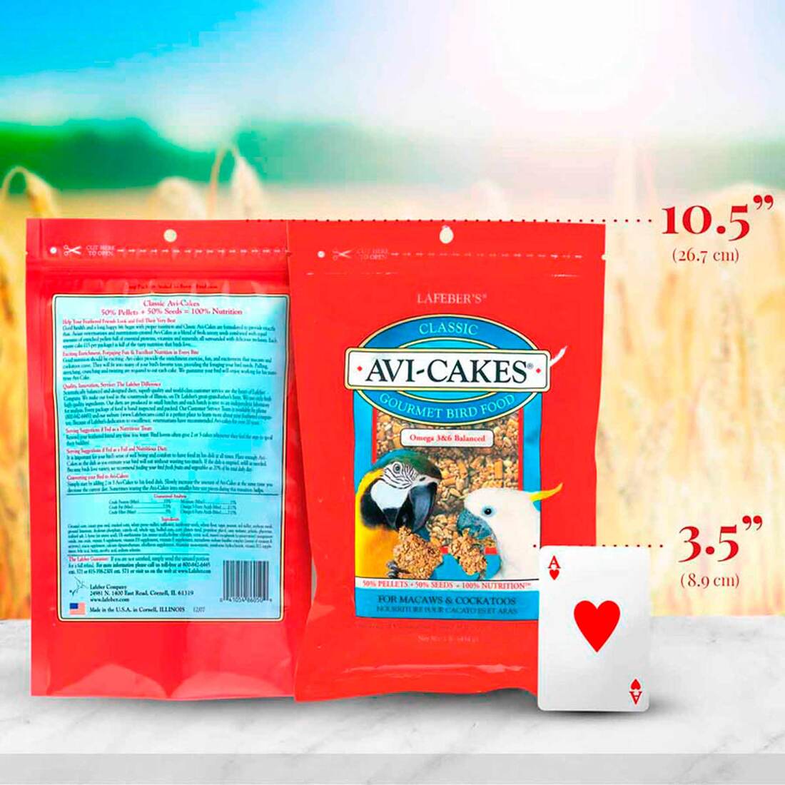 Lafeber Macaw/Cockatoo Avi-Cakes, 1 Pound