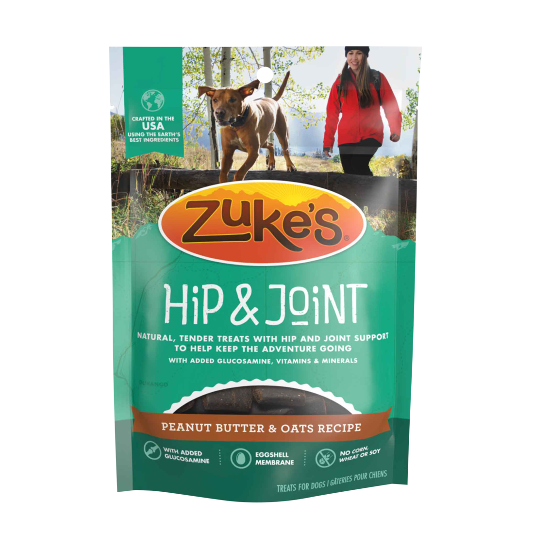 Zuke's Hip and Joint Support Senior Dog Treats, Peanut Butter and