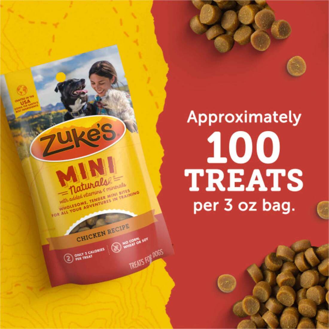 Zuke's Mini Naturals Dog Training Treats, Chicken - 3 Ounce Pouch