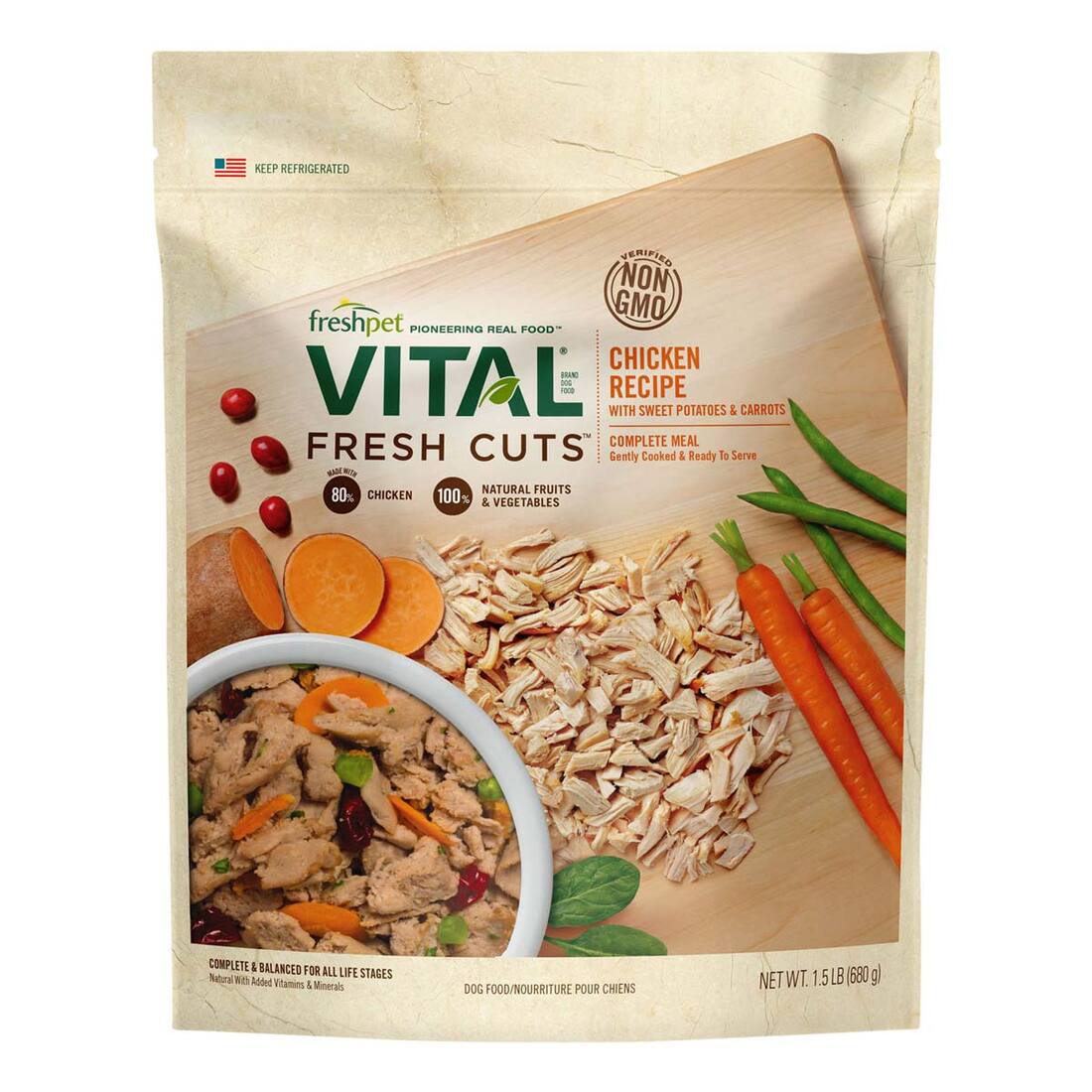Freshpet Vital Fresh Cuts Shredded Chicken Dog Food, 1.5 Pounds - Not Available for Delivery