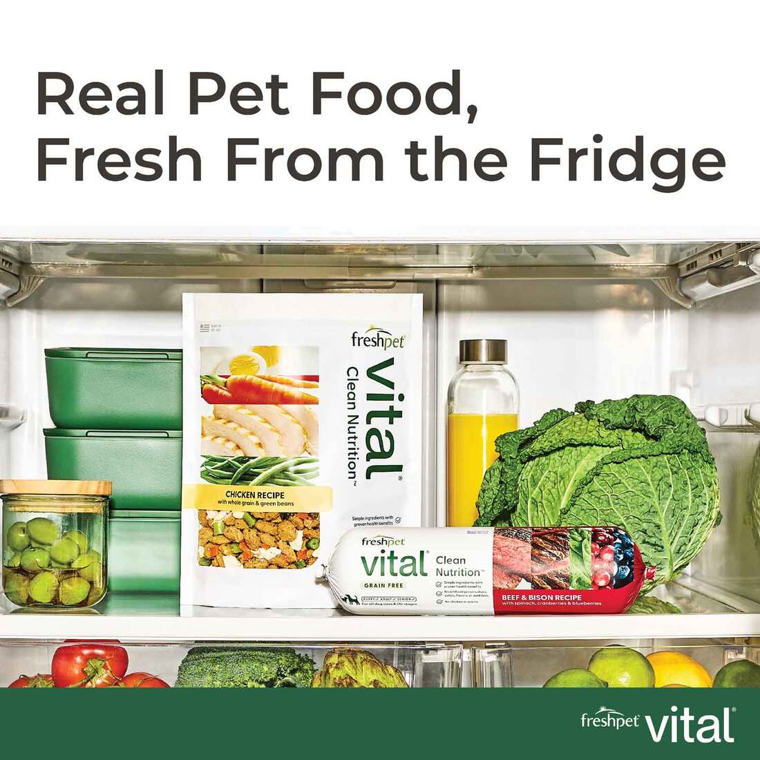 Dog Food Frozen Raw & Refrigerated Food Freshpet Vital Complete Meal ...