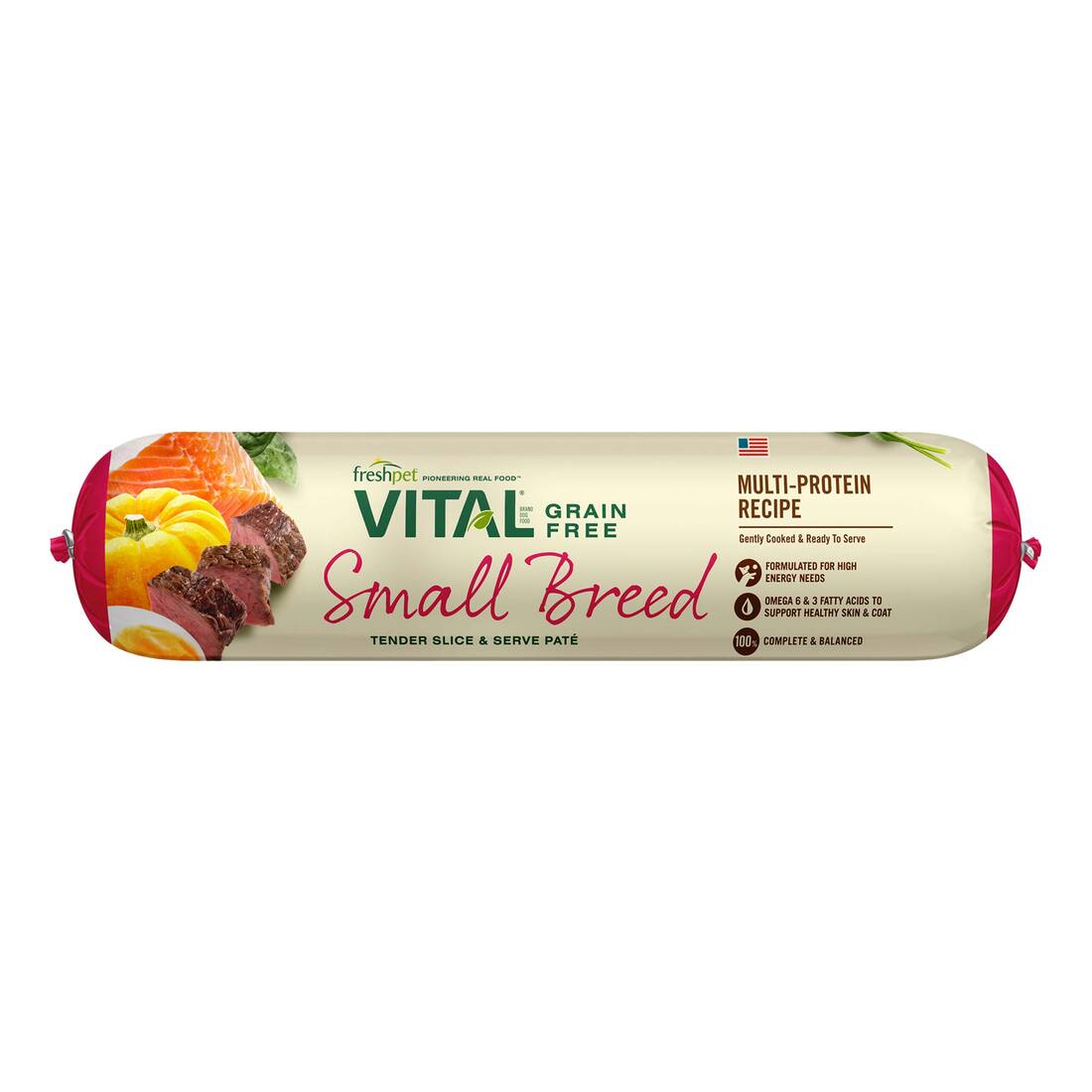 Freshpet Vital Grain-Free Small Breed Multiprotein Fresh Dog Food, 1 Pound - Not Available for Deliv