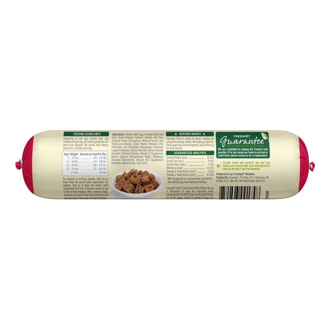 Freshpet Vital Grain-Free Small Breed Multiprotein Fresh Dog Food, 1 Pound - Not Available for Deliv