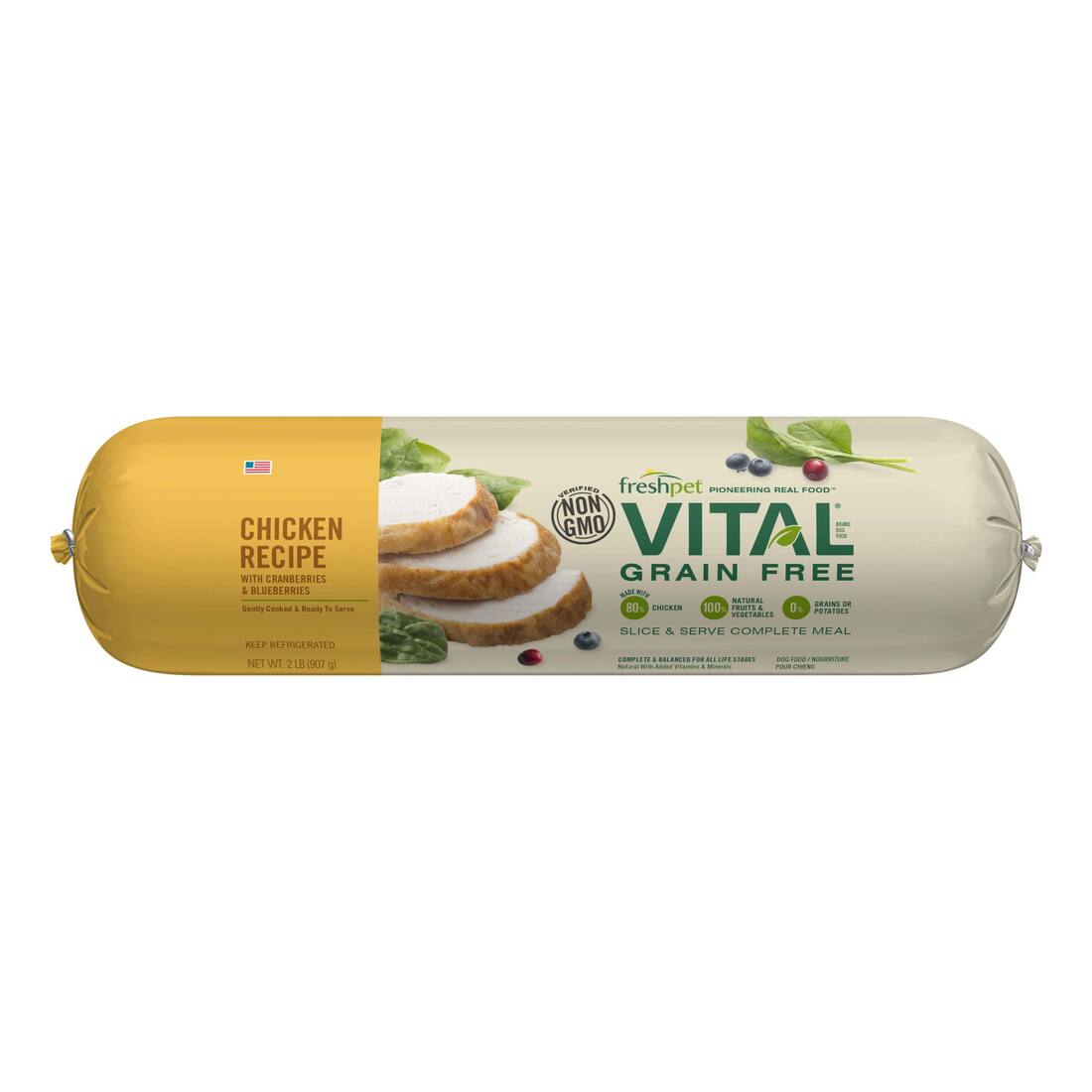 Freshpet Vital Grain-Free Chicken Fresh Dog Food, 2 Pounds - Not Available for Delivery