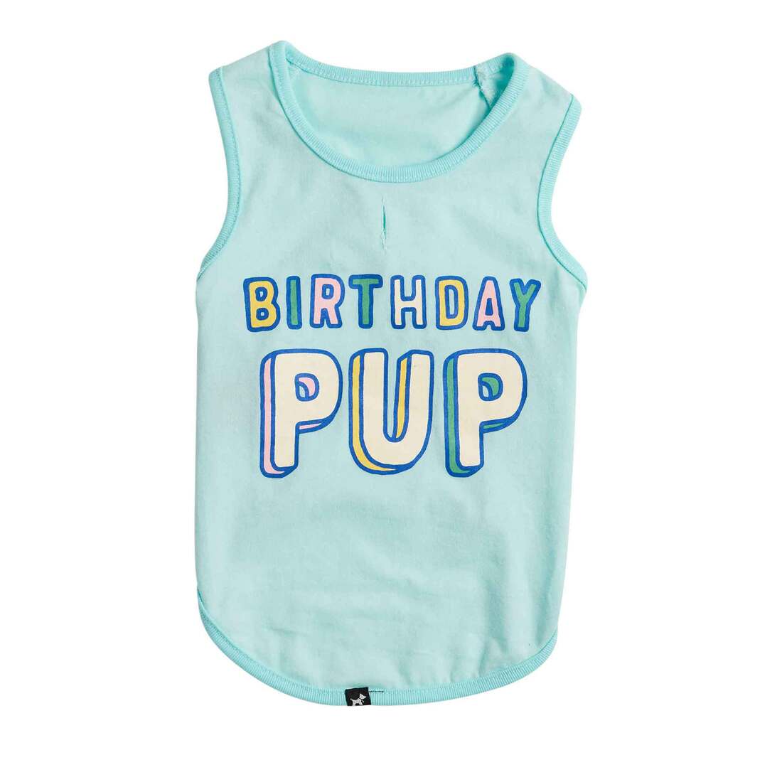 Hotel Doggy Birthday Pup Tank Dog T Shirt, Blue, Large