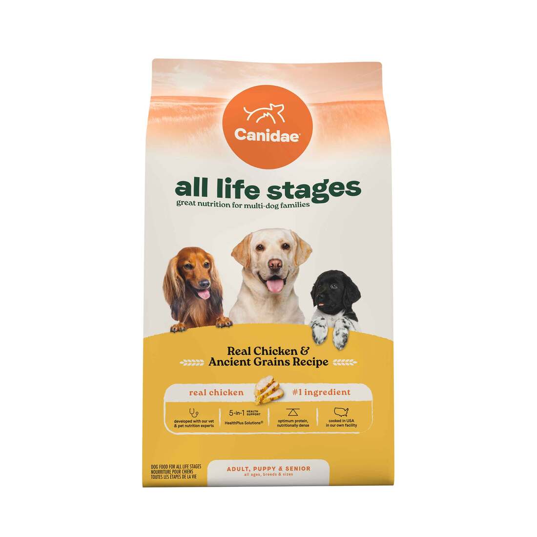 Canidae All Life Stages Dry Dog Food, Real Chicken & Ancient Grains Recipe, 5 Pounds