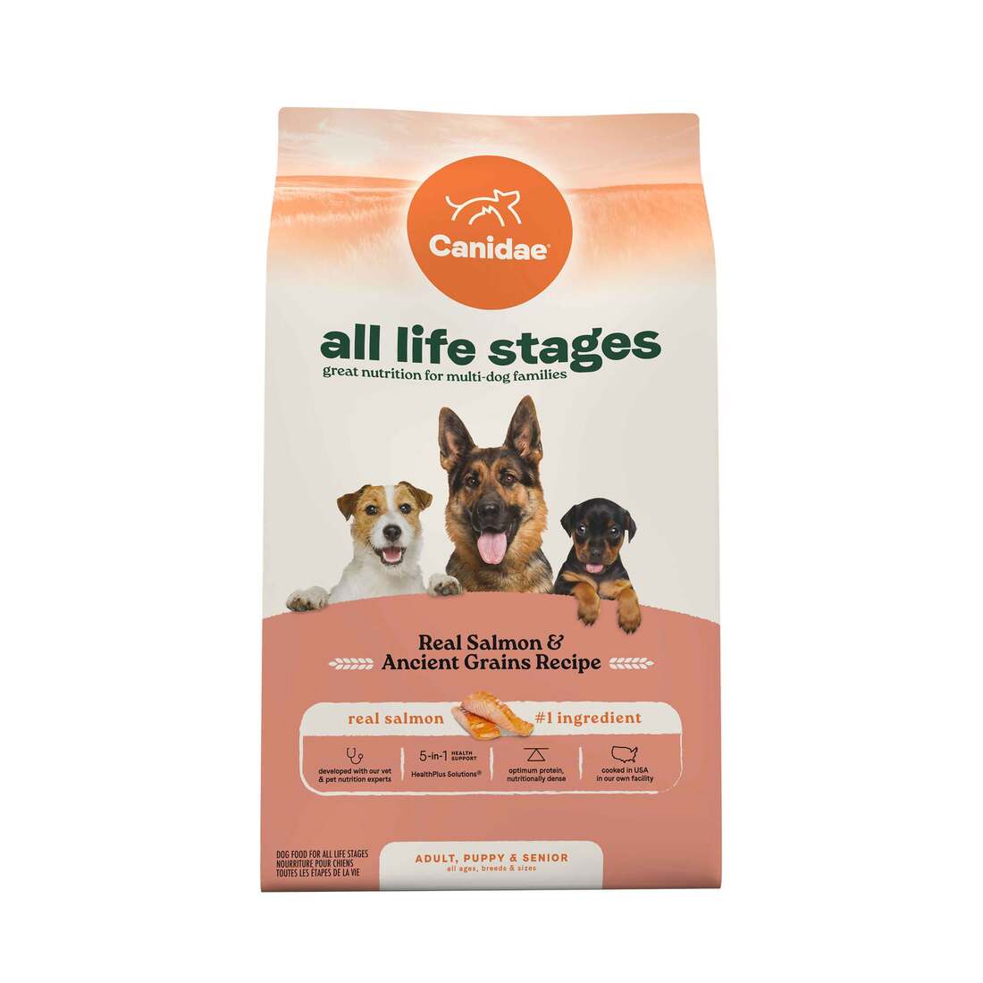 Canidae All Life Stages Dry Dog Food, Real Salmon & Ancient Grains Recipe, 5 Pounds