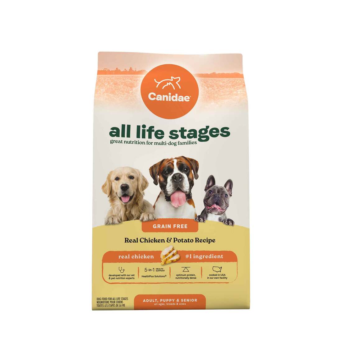 Canidae All Life Stages Dry Dog Food, Real Chicken & Potato Recipe, 4 Pounds
