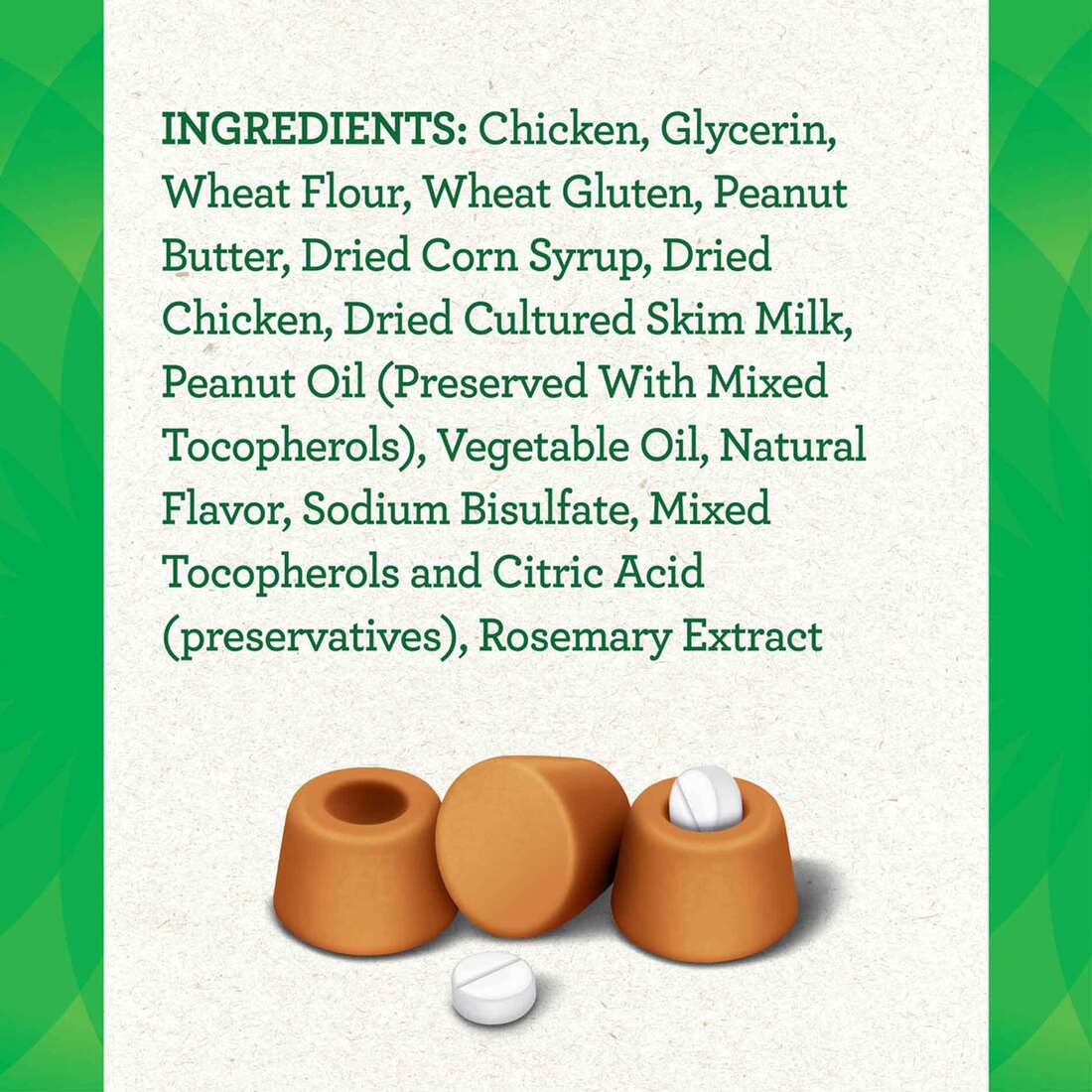 GREENIES PILL POCKETS for Dogs Tablet Size Natural Soft Dog Treats with Real Peanut Butter, 3.2 Ounc