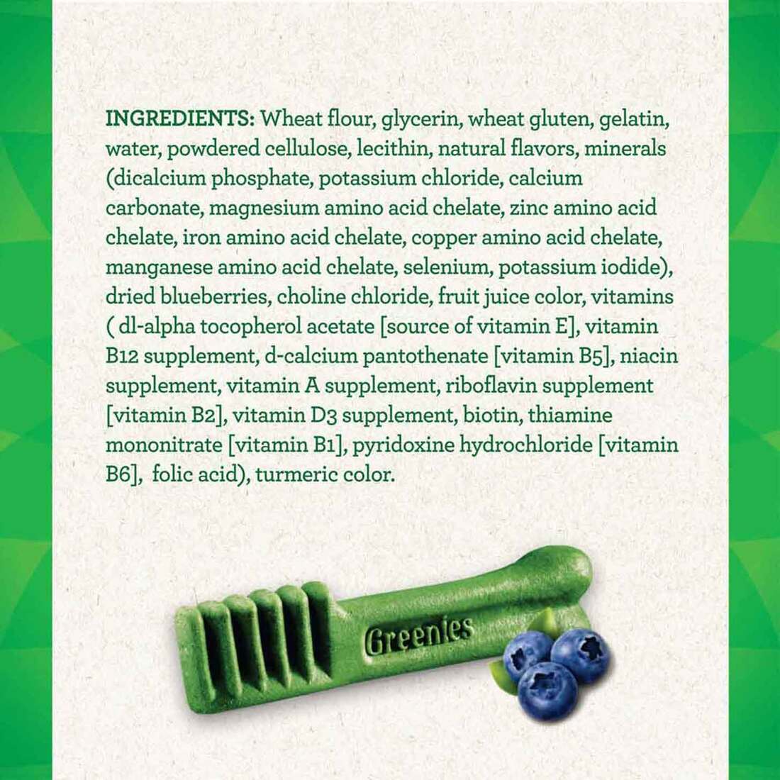 GREENIES TEENIE Natural Dog Dental Care Chews Oral Health Dog Treats Blueberry Flavor, 12 Ounce Pack