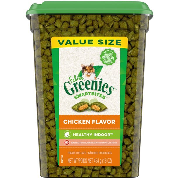FELINE GREENIES Value Size, Chicken, 16 Ounce Tub