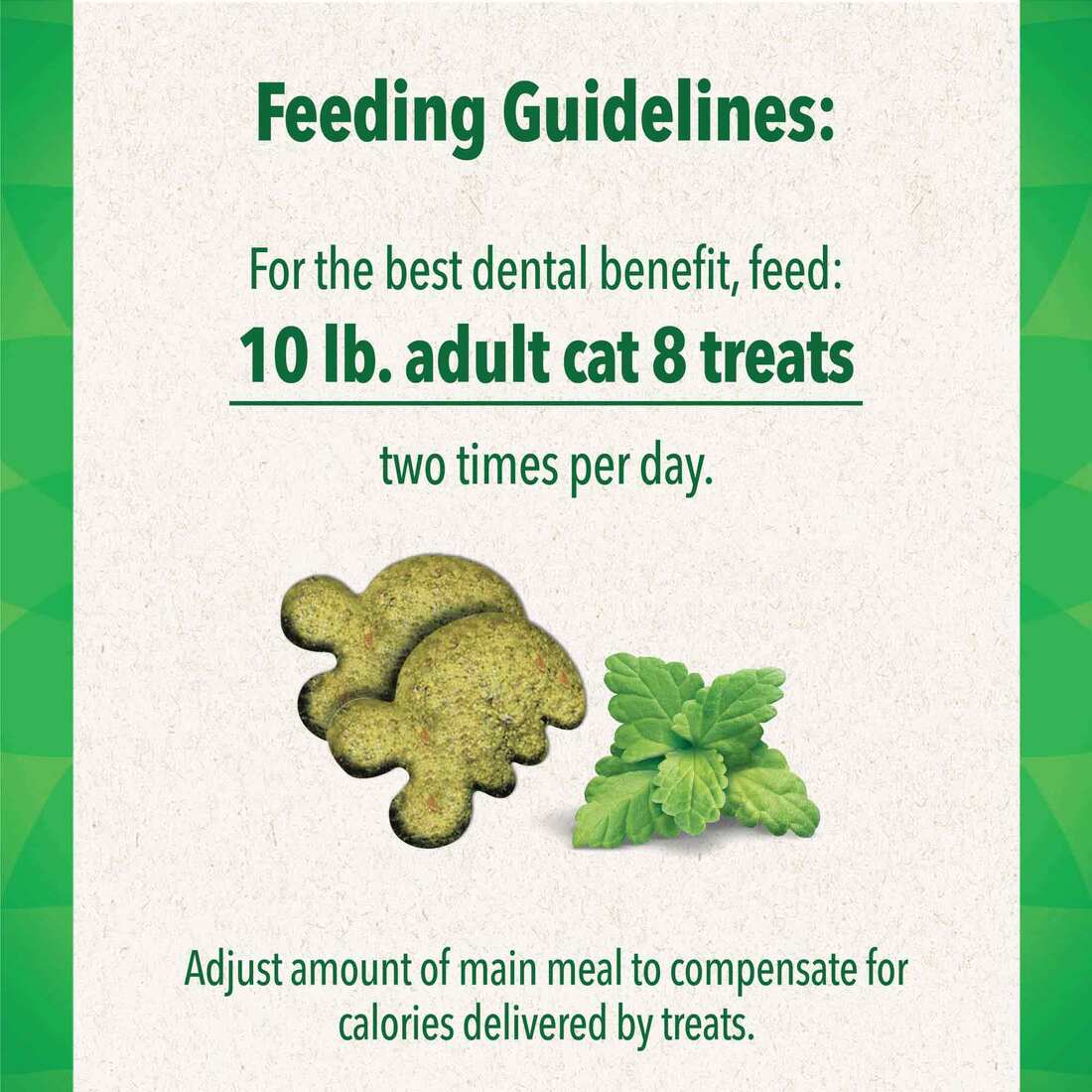 FELINE GREENIES Adult Natural Dental Care Cat Treats, Catnip Flavor, 2.1 Ounce Pouch