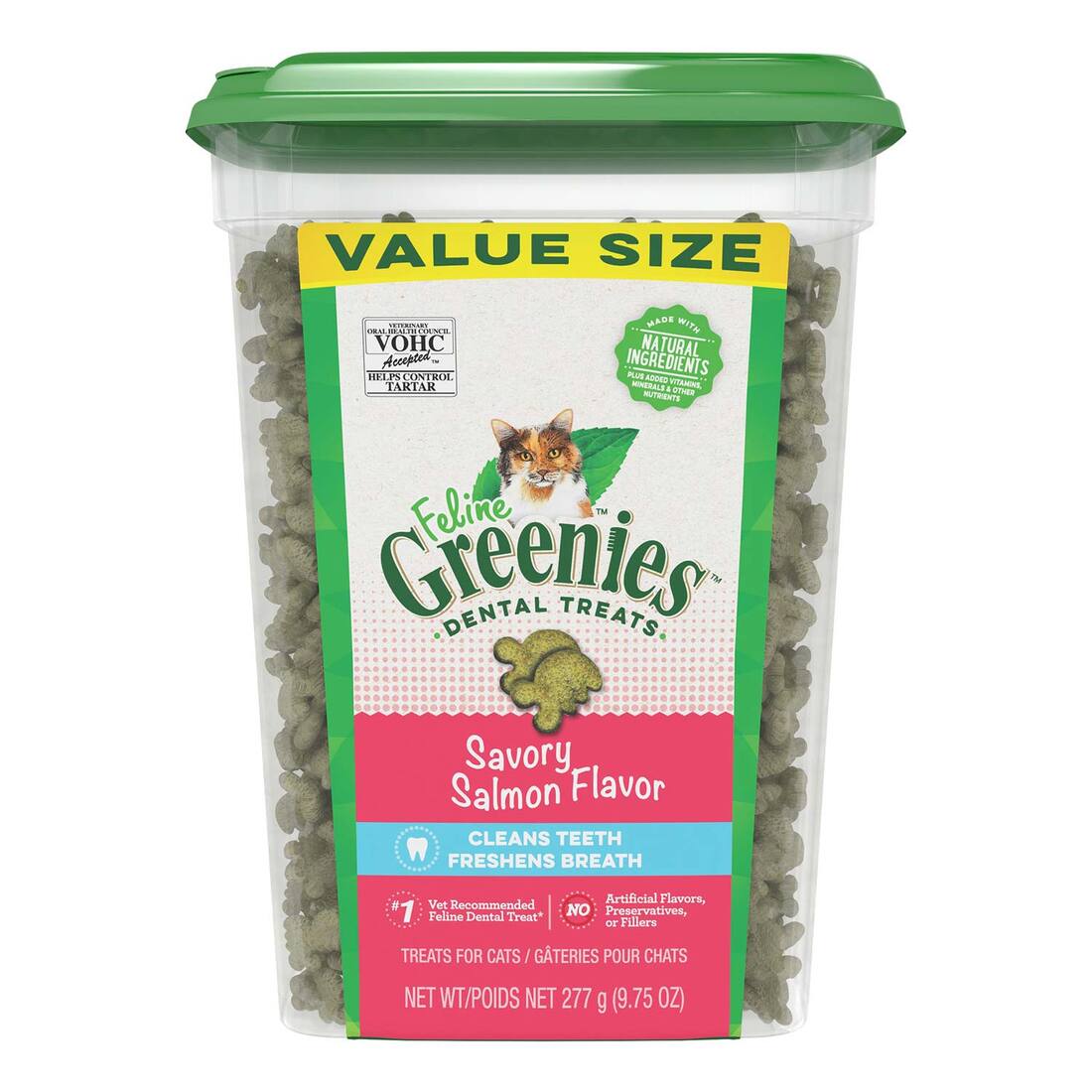 Feline Greenies Savory Salmon Value Size Cat Treats, 9.75 Ounces