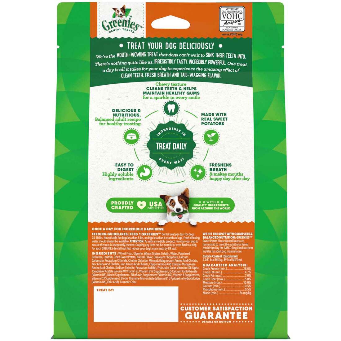 GREENIES Regular Natural Dog Dental Treats, Sweet Potato Flavor, 12 Ounce Pack (12 Treats)