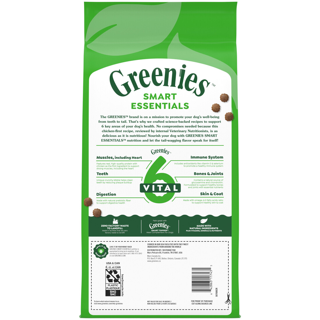 Greenies Smart Essentials Small Breed Adult High Protein Dry Dog Food, Real Chicken & Rice Recipe, 5