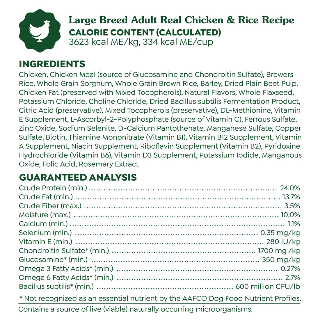 Greenies Smart Essentials Adult Large Breed High Protein Dry Dog Food, Real Chicken & Rice Recipe, 1