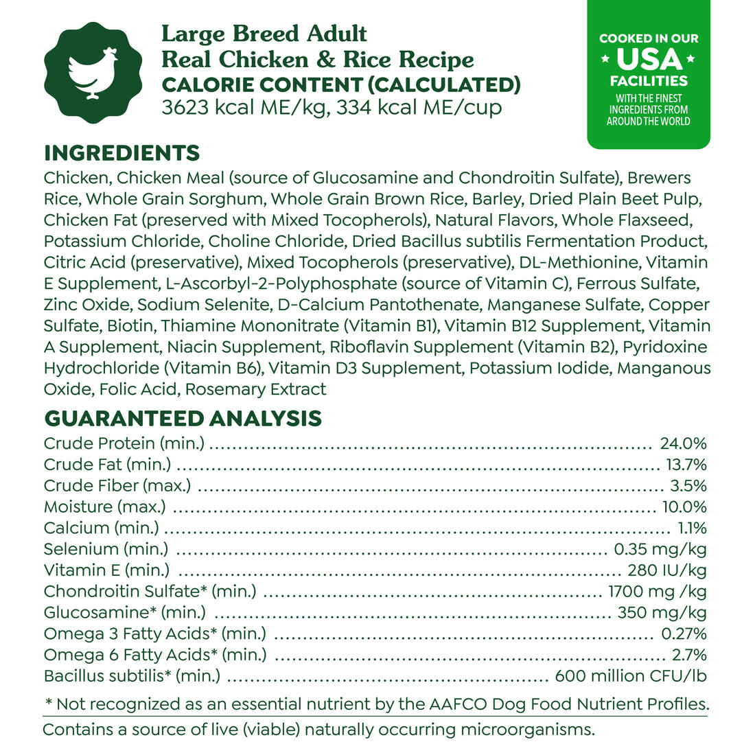 Greenies Smart Essentials Adult Large Breed High Protein Dry Dog Food, Real Chicken & Rice Recipe, 1