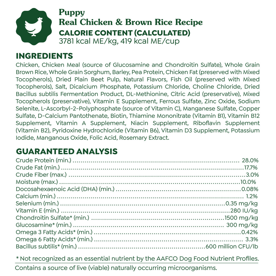 Greenies Smart Essentials Puppy High Protein Dry Dog Food, Real Chicken & Brown Rice Recipe, 27 Poun