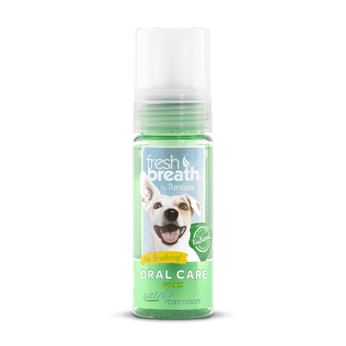 TropiClean Fresh Breath Oral Care Mint Foam, 4.5 ounce