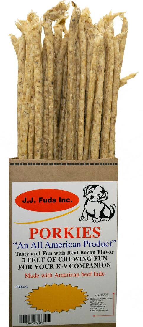 JJ Fuds Pork Stick Dog Treat, 36 Inches