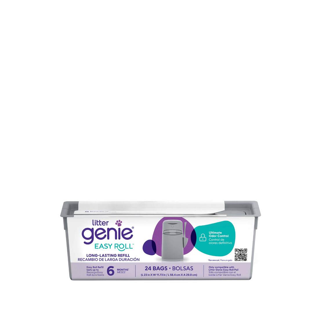 Litter Genie Cat Supplies Easy Roll Refills, 24 Bags