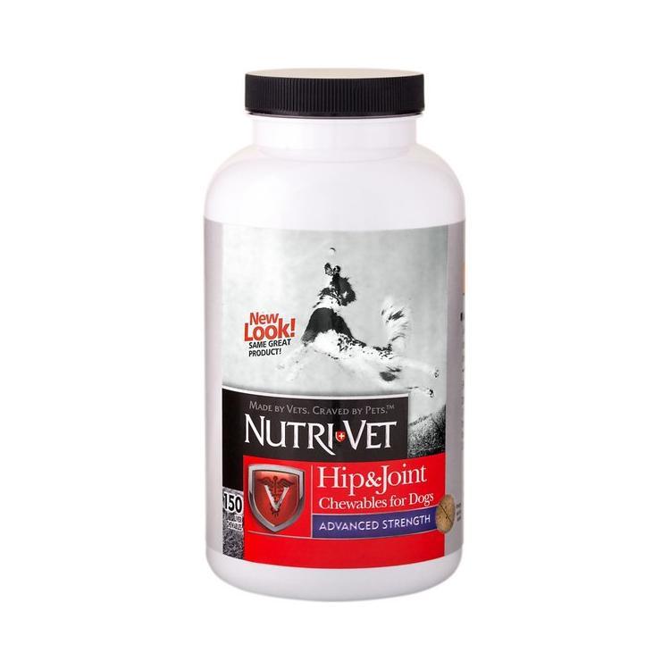 Nutri-Vet Hip & Joint Advanced Strength Dog Chewables, 150 Count