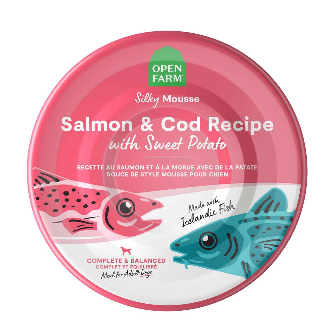 Open Farm Silky Mousse Wet Dog Food, Salmon, Cod, Sweet Potato, 7