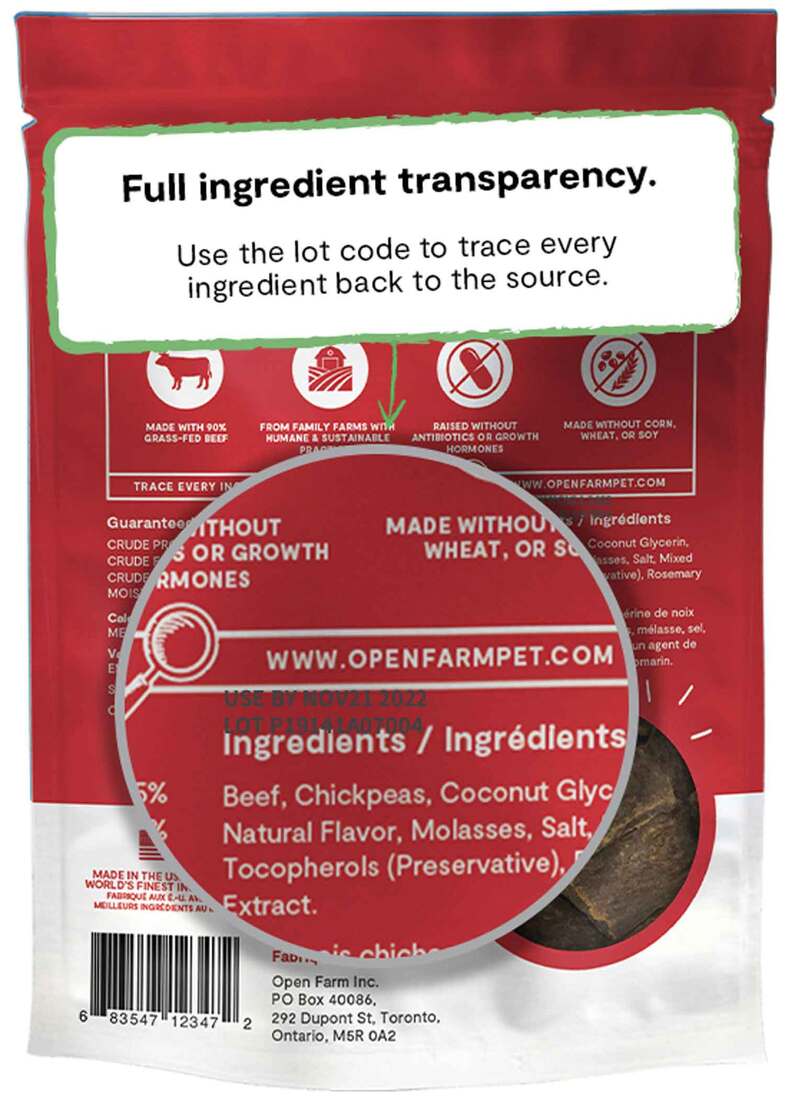 Open Farm Dehydrated Beef Dog Treat, 4.5 Ounces