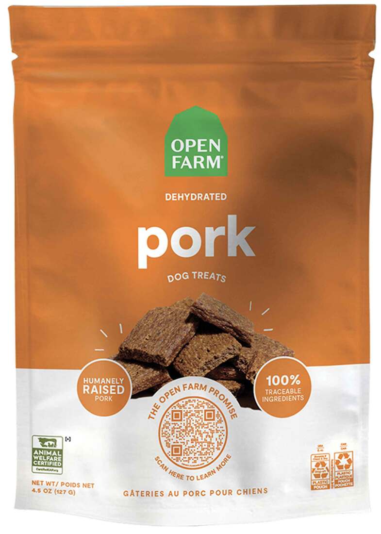 Open Farm Dehydrated Pork Dog Treat, 4.5 Ounces
