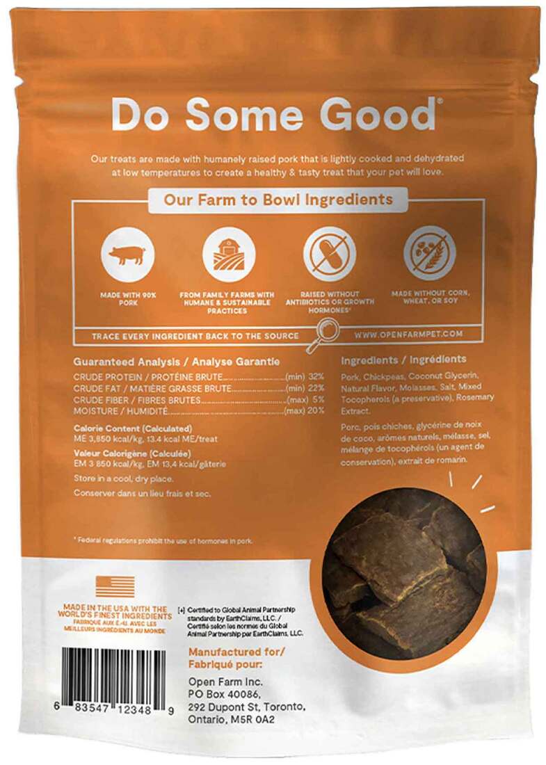 Open Farm Dehydrated Pork Dog Treat, 4.5 Ounces