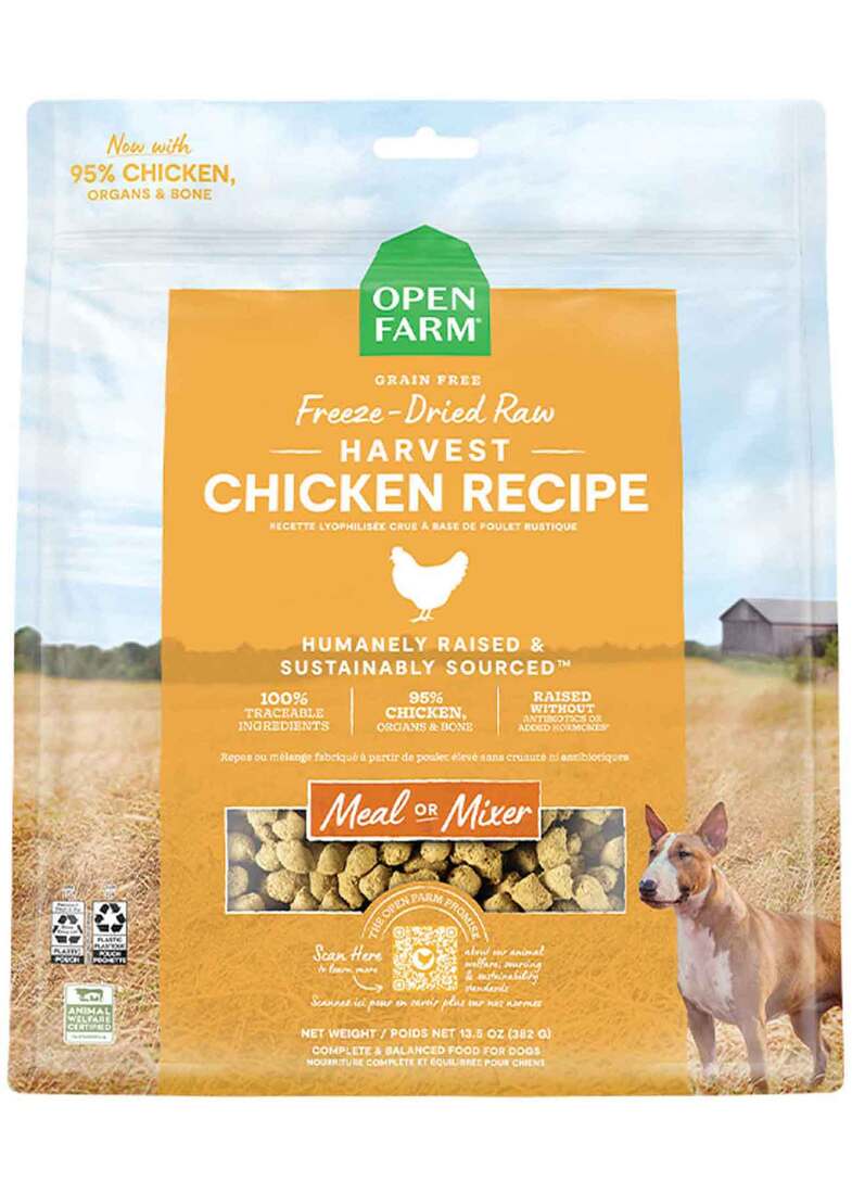 Open Farm Freeze Dried Morsels Chicken Dog Food, 22 Ounces