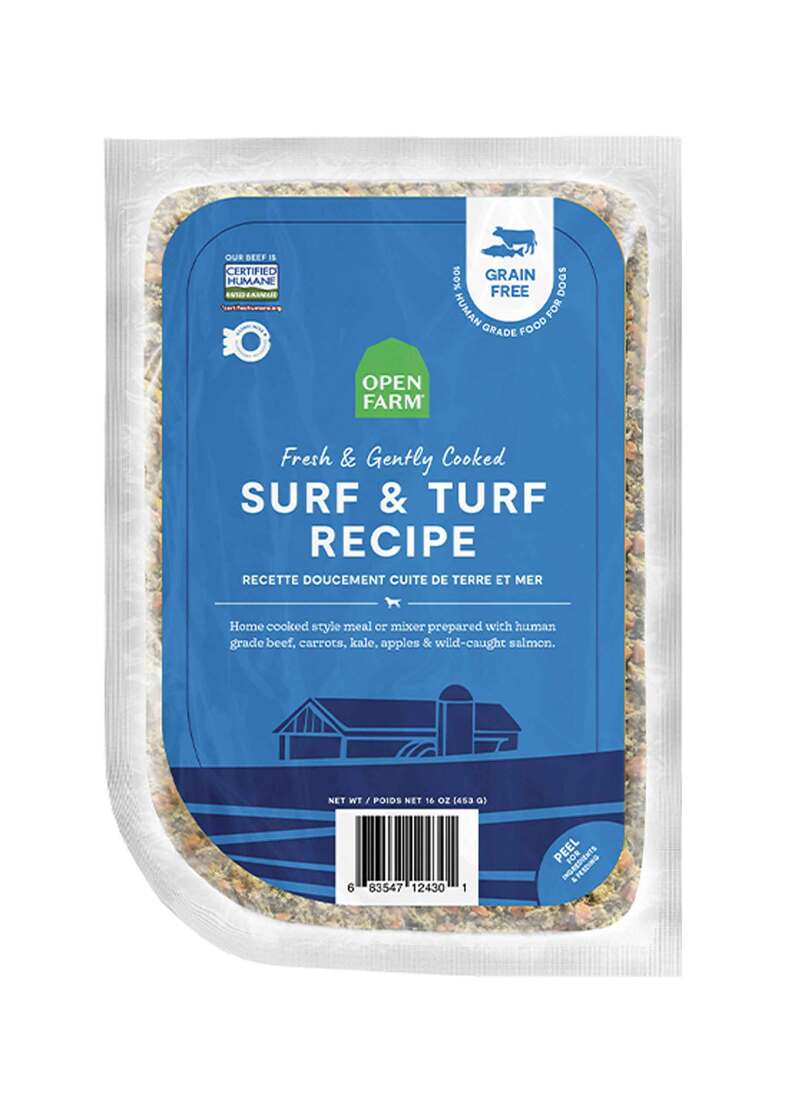 Open Farm Gently Cooked Surf/Turf Frozen Dog Food, 8 Ounces - Not Available For Delivery