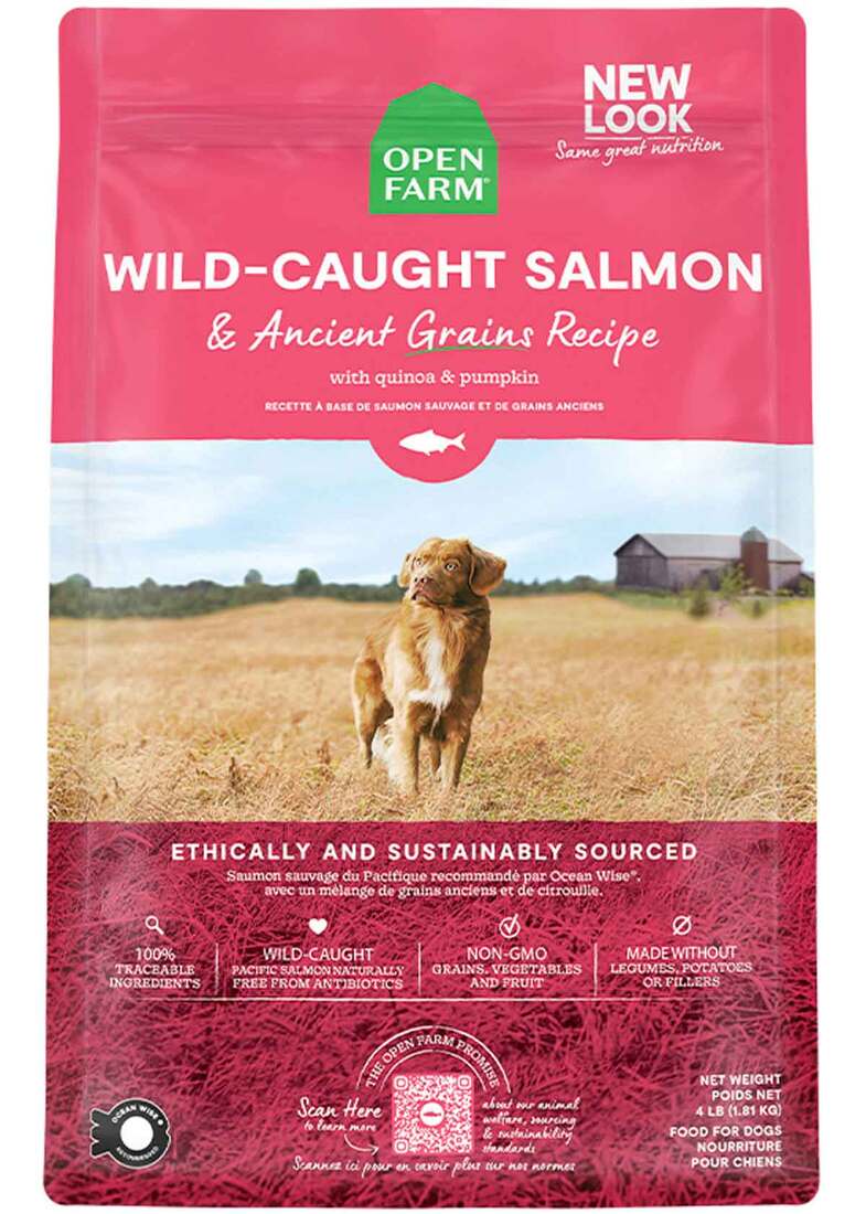 Open Farm Wild-Caught Salmon & Ancient Grains Recipe Dry Dog Food, 22 Pounds