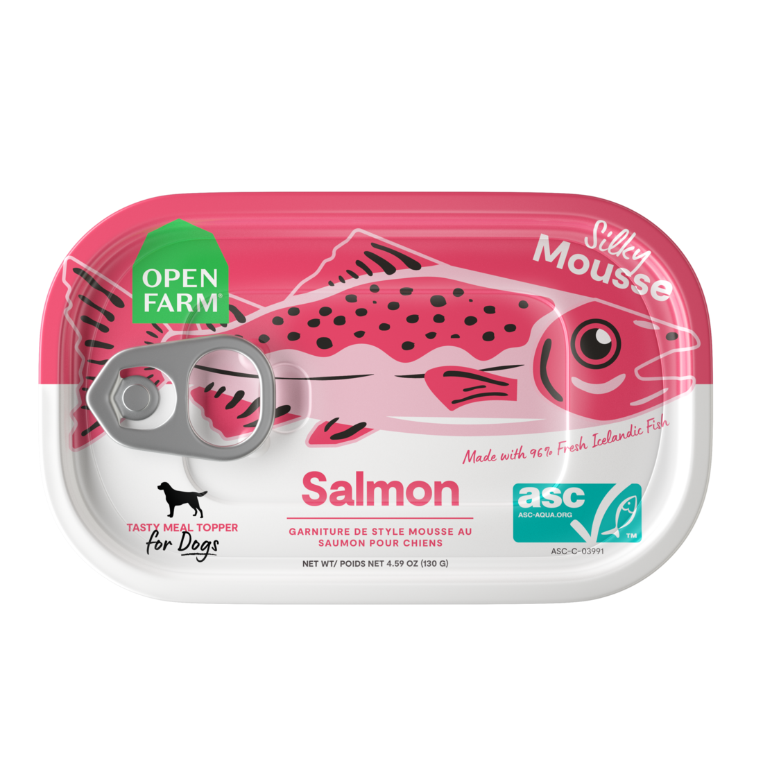 Open Farm Silky Mousse Topper Wet Dog Food, Salmon 4.6 Ounces