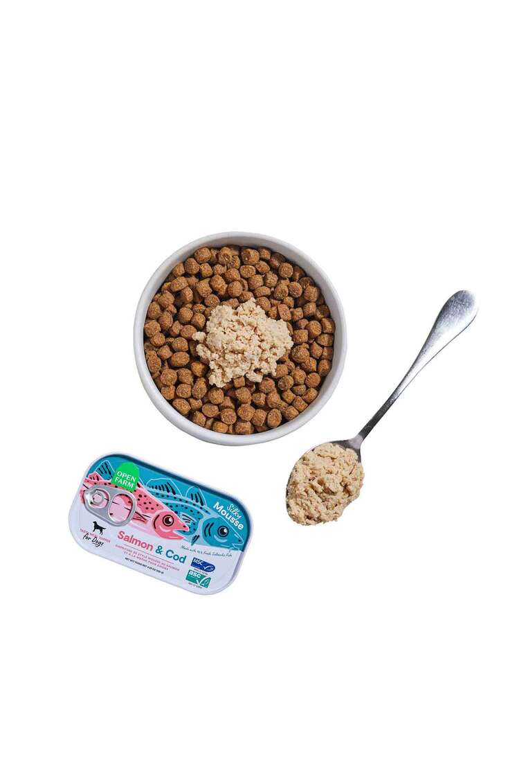 Open Farm Silky Mousse Topper Wet Dog Food, Salmon and Cod, 4.6