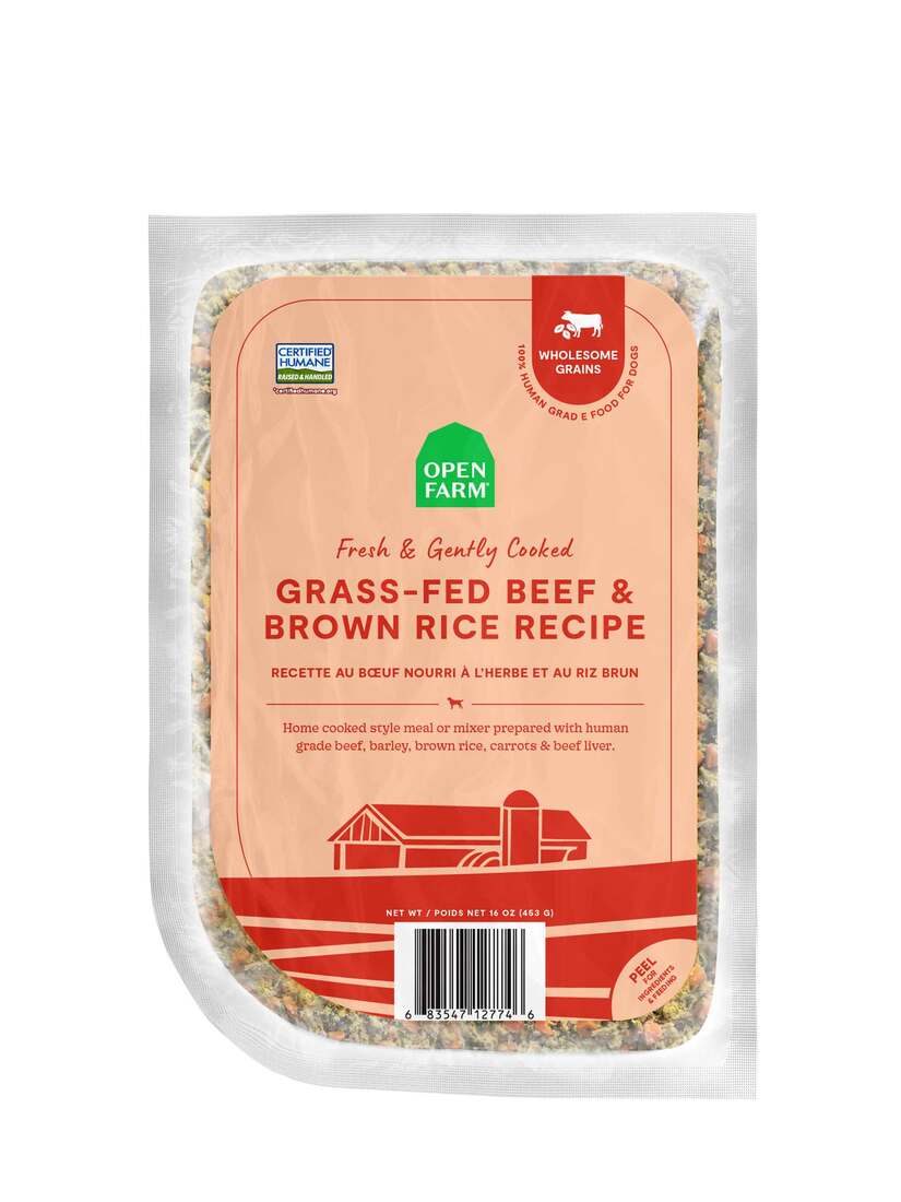 Open Farm Frozen Gently Cooked Dog Food, Grass-Fed Beef & Brown Rice, 16 Ounces - Not Available For 