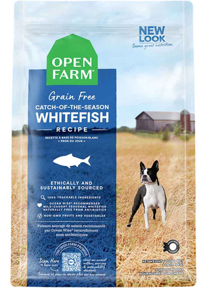 Open Farm Catch-Of-The-Season Grain Free Kibble Dry Dog Food, Whitefish, 22 Pounds