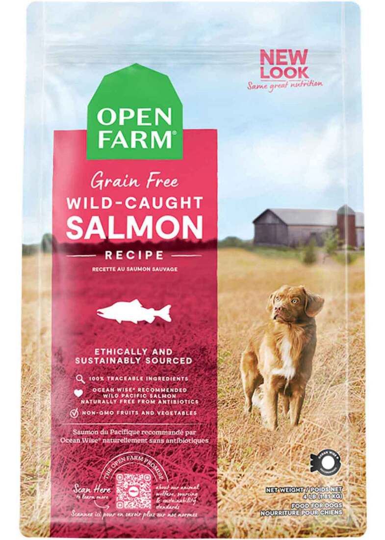 Open Farm Grain Free Kibble Dry Dog Food, Wild Salmon, 4 Pounds