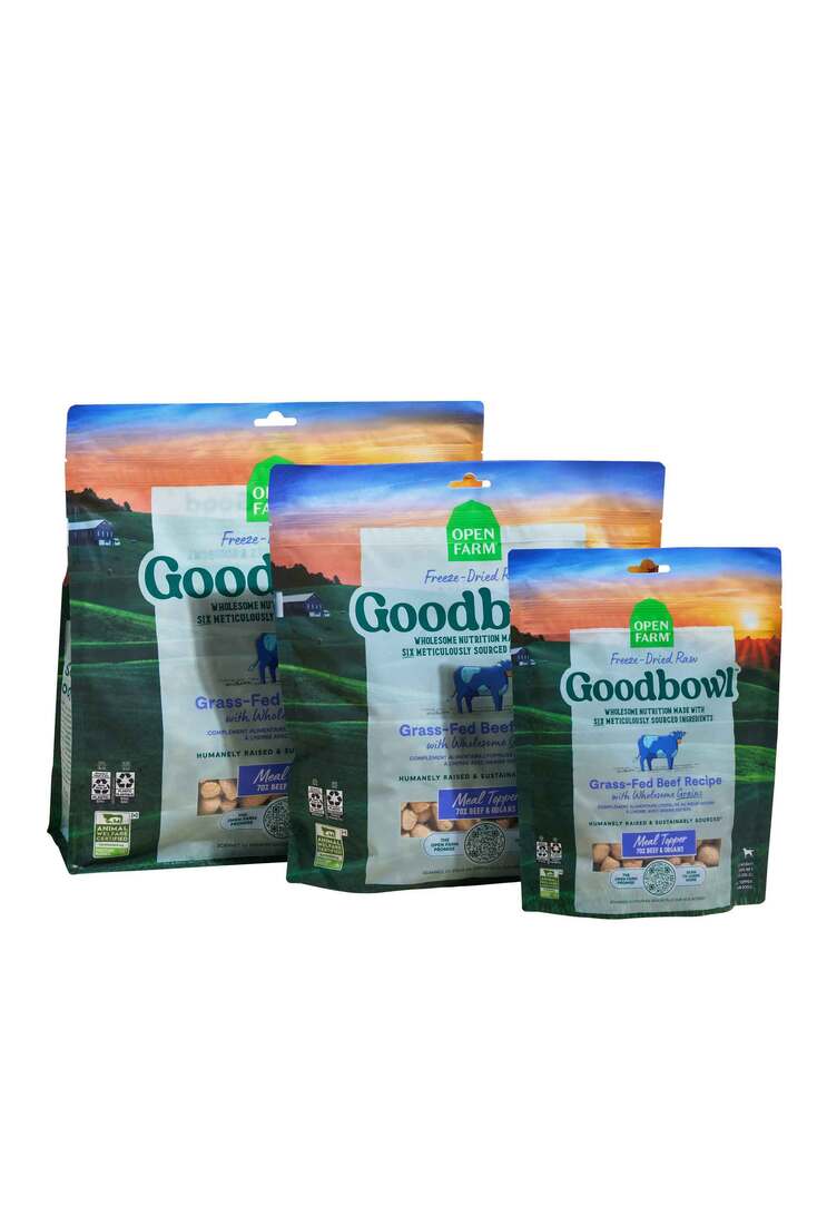 Open Farm Goodbowl Freeze-Dried Raw Dog Food, Grass-Fed Beef