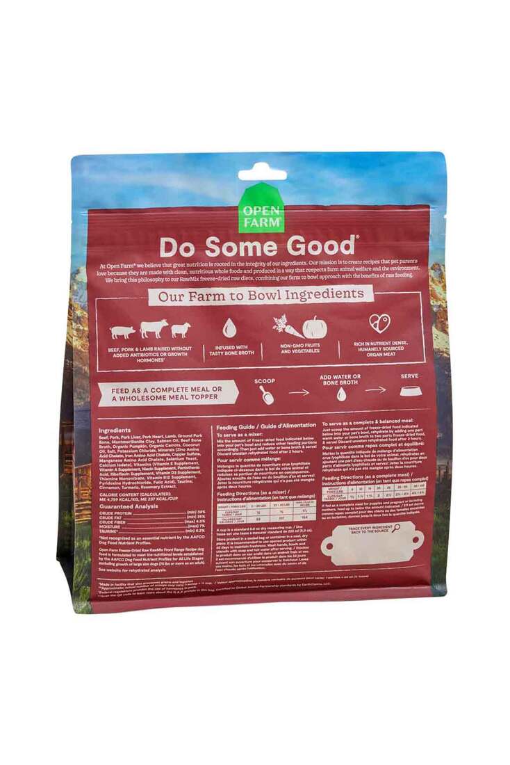 Open Farm Rawmix Grain Free Freeze Dried Dog Food, Front Range