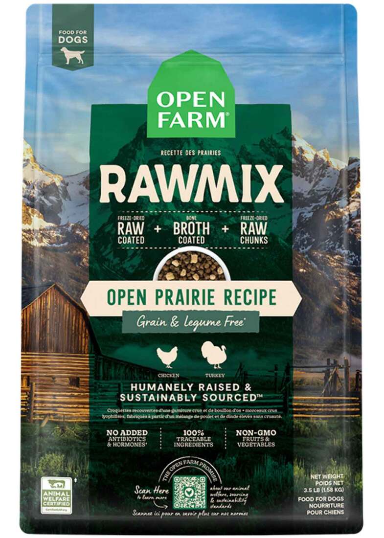 Open Farm RawMix Dog Food, Open Prairie Recipe, 3.5 Pounds