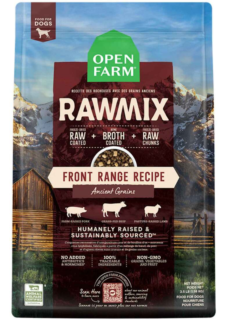 Open Farm RawMix Dog Food, Front Range Recipe Ancient Grains, 20 Pounds