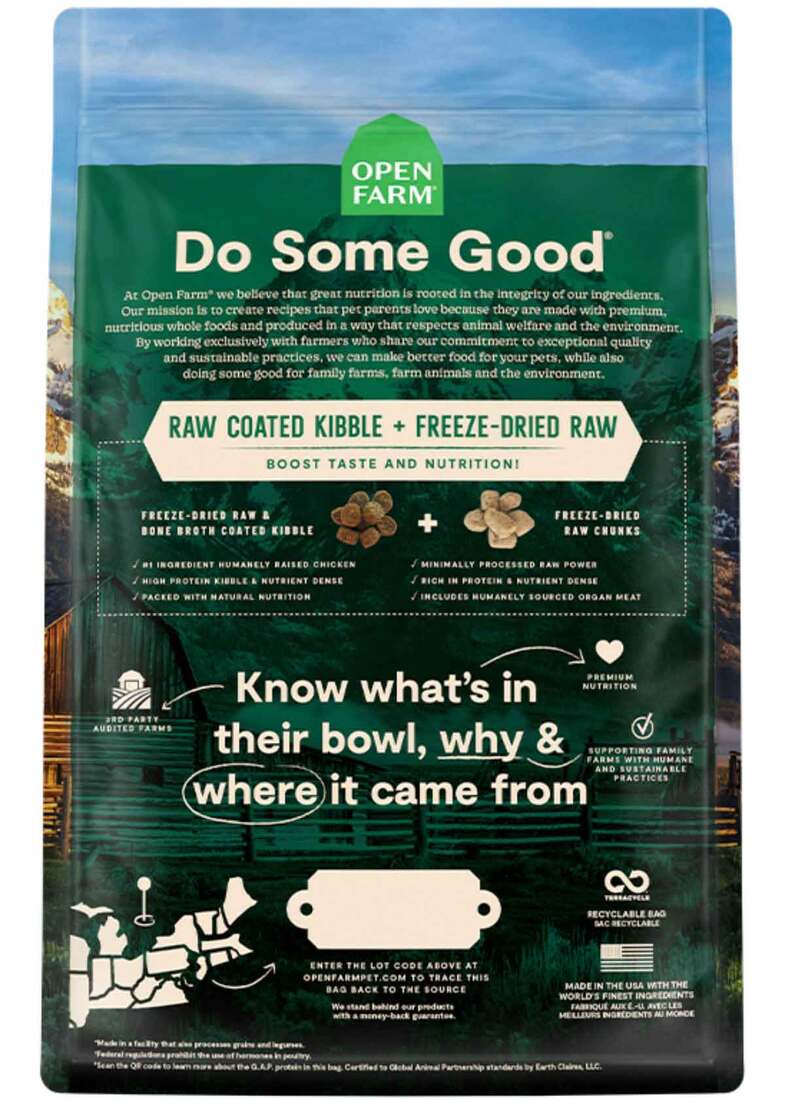 Open Farm RawMix Dog Food, Open Prairie Recipe Ancient Grains, 20 Pounds
