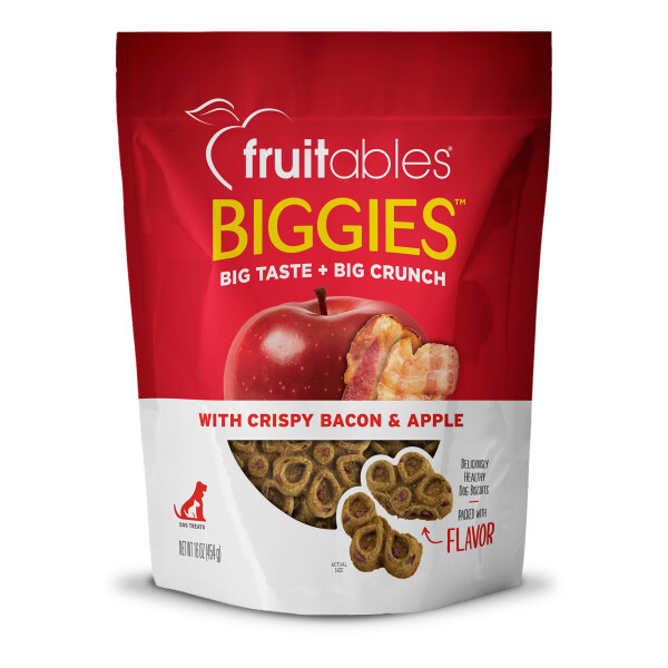 Fruitables Biggies Crispy Bacon & Apple Dog Treats, 16 Ounces