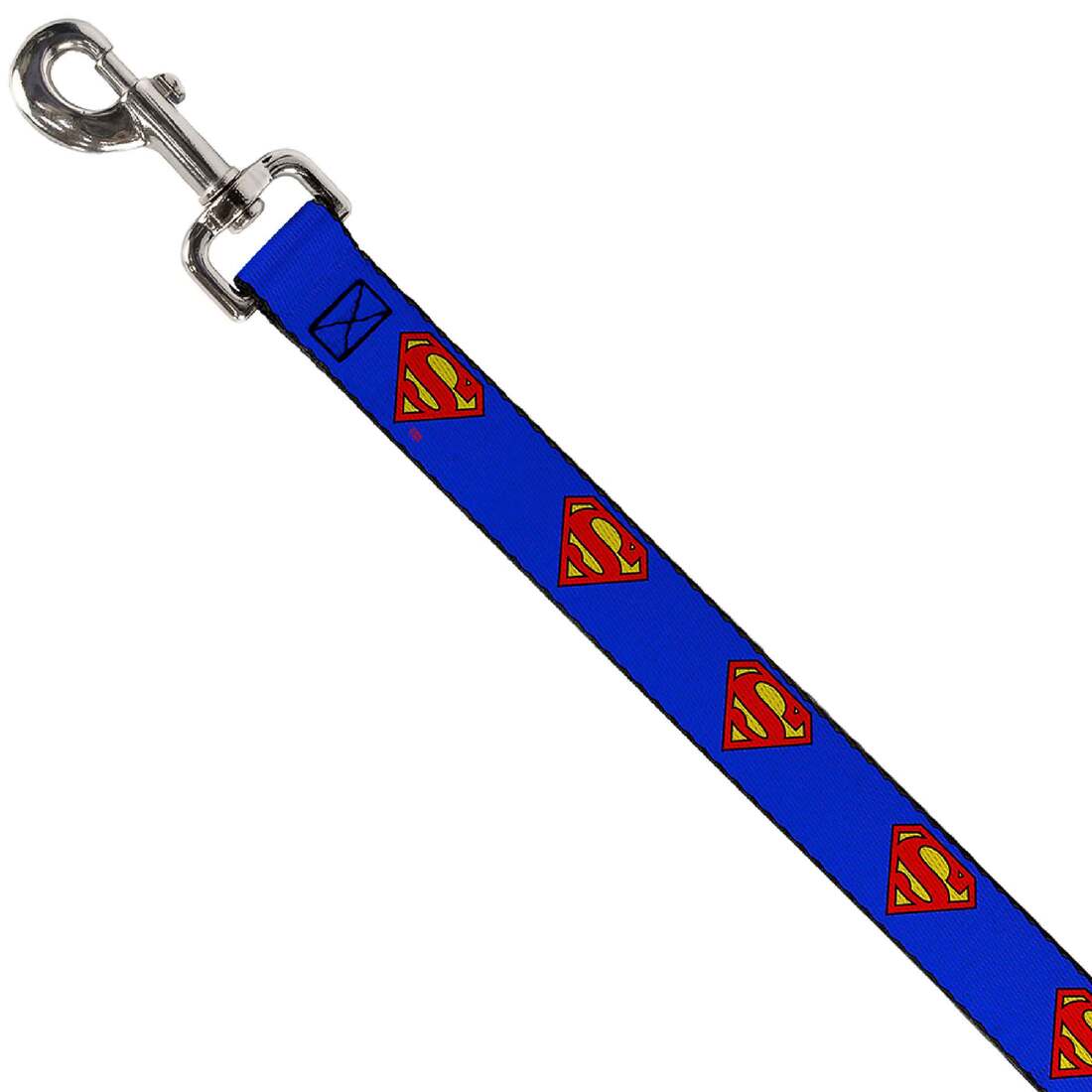 Buckle-Down Pet Leash - Superman Shield Blue - 6 Feet Long - 1" Wide