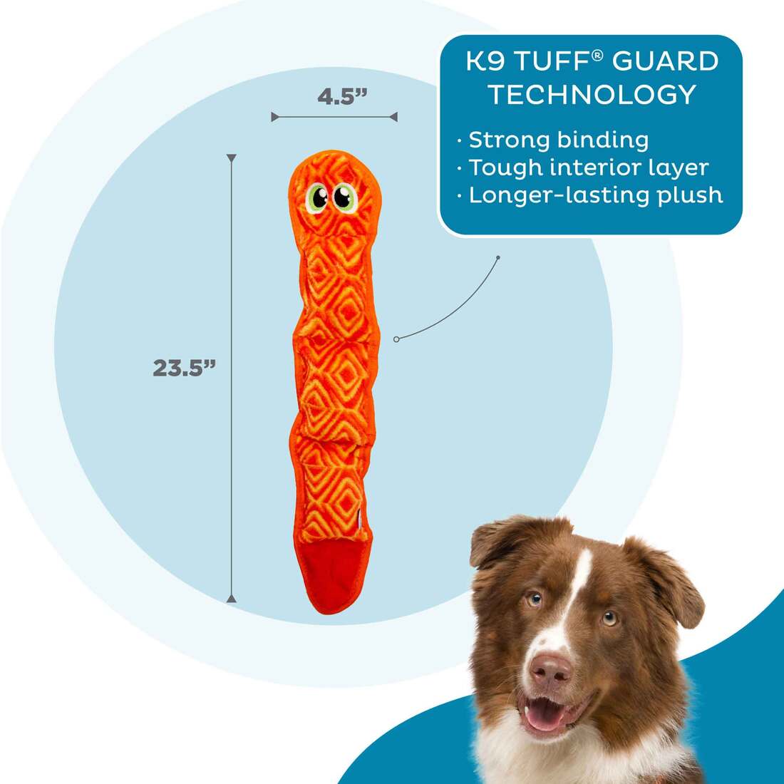 Outward Hound Durablez Tough Snake Dog Toy, Large