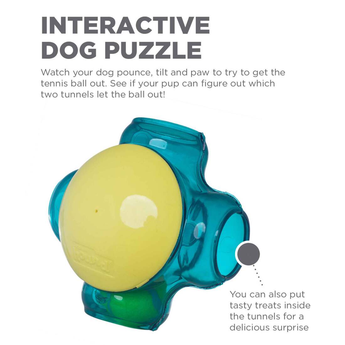 Tennis Maze Craze Interactive Squeaky Dog Toy, Green