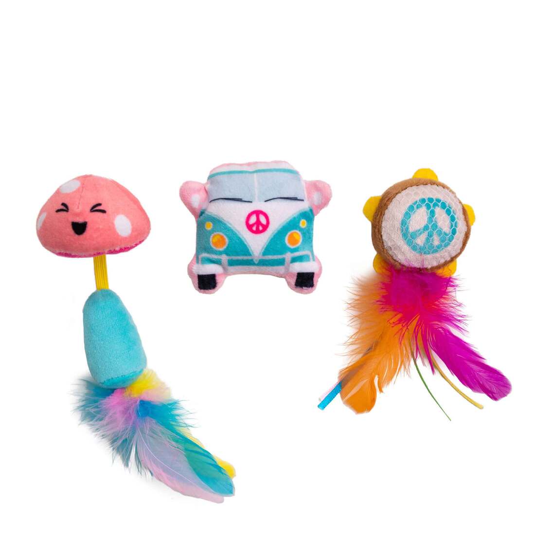 Catstages Festival-Themed Interactive Plush Catnip Cat Toys, 3 Pack