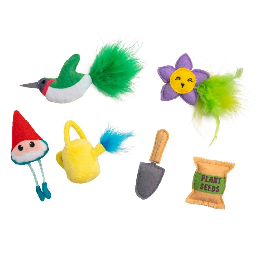 Catstages Garden Fur-ends Plush Catnip Cat Toys, 6 Pack