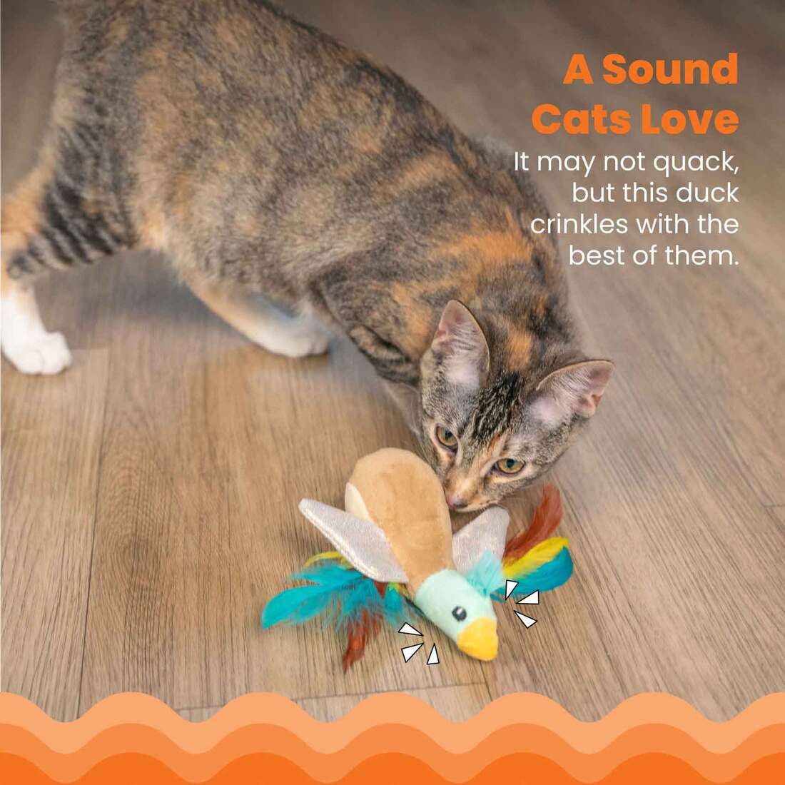 Catstages Flapperz Duck Plush Interactive Catnip Cat Toy